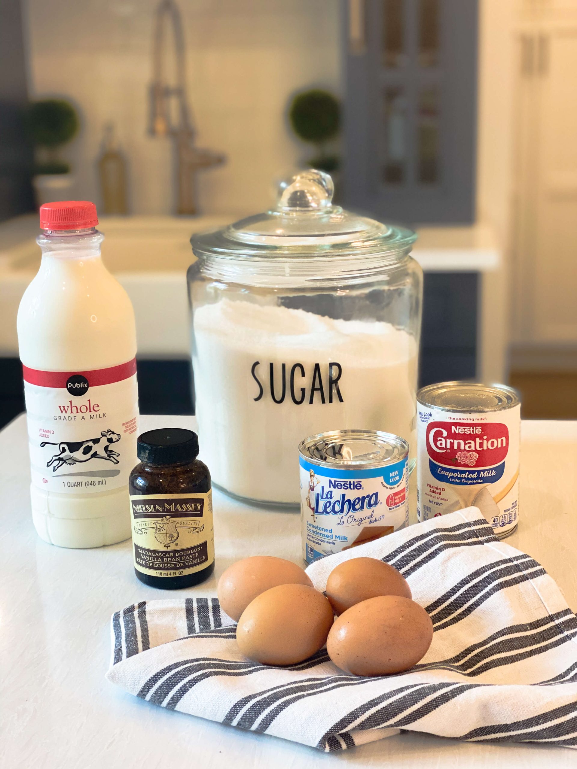 ingredients needed for the foolproof vanilla flan
