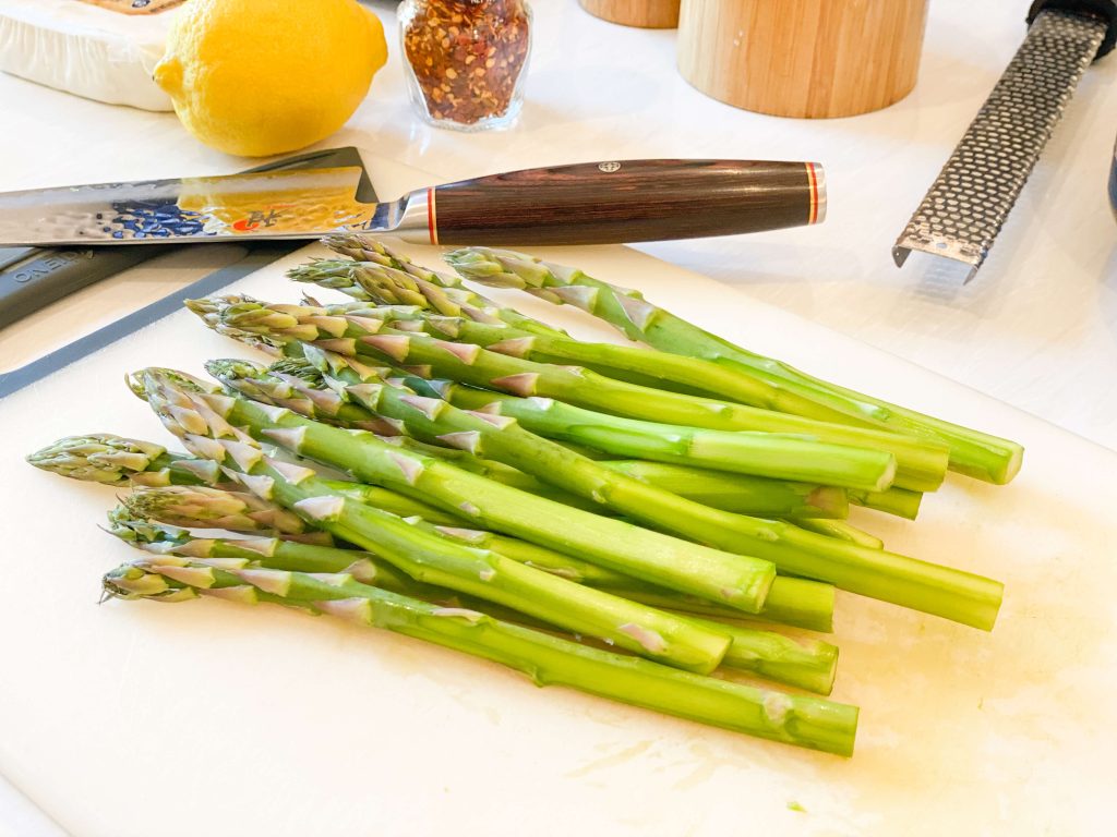 trimmed asparagus