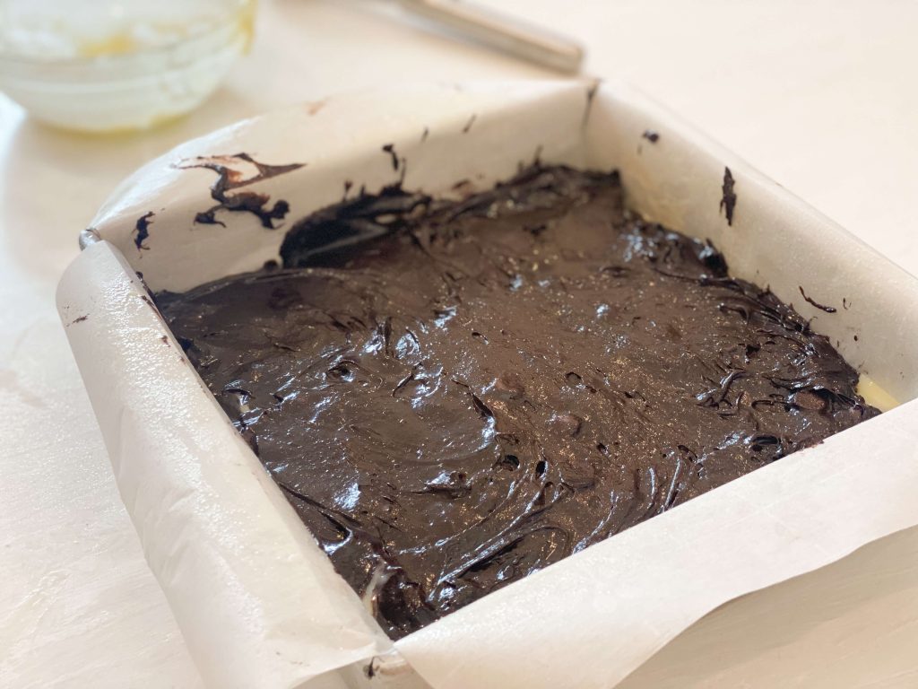 Fudge Brownies with White Chocolate Ganache Filling - Sabri's Pantry