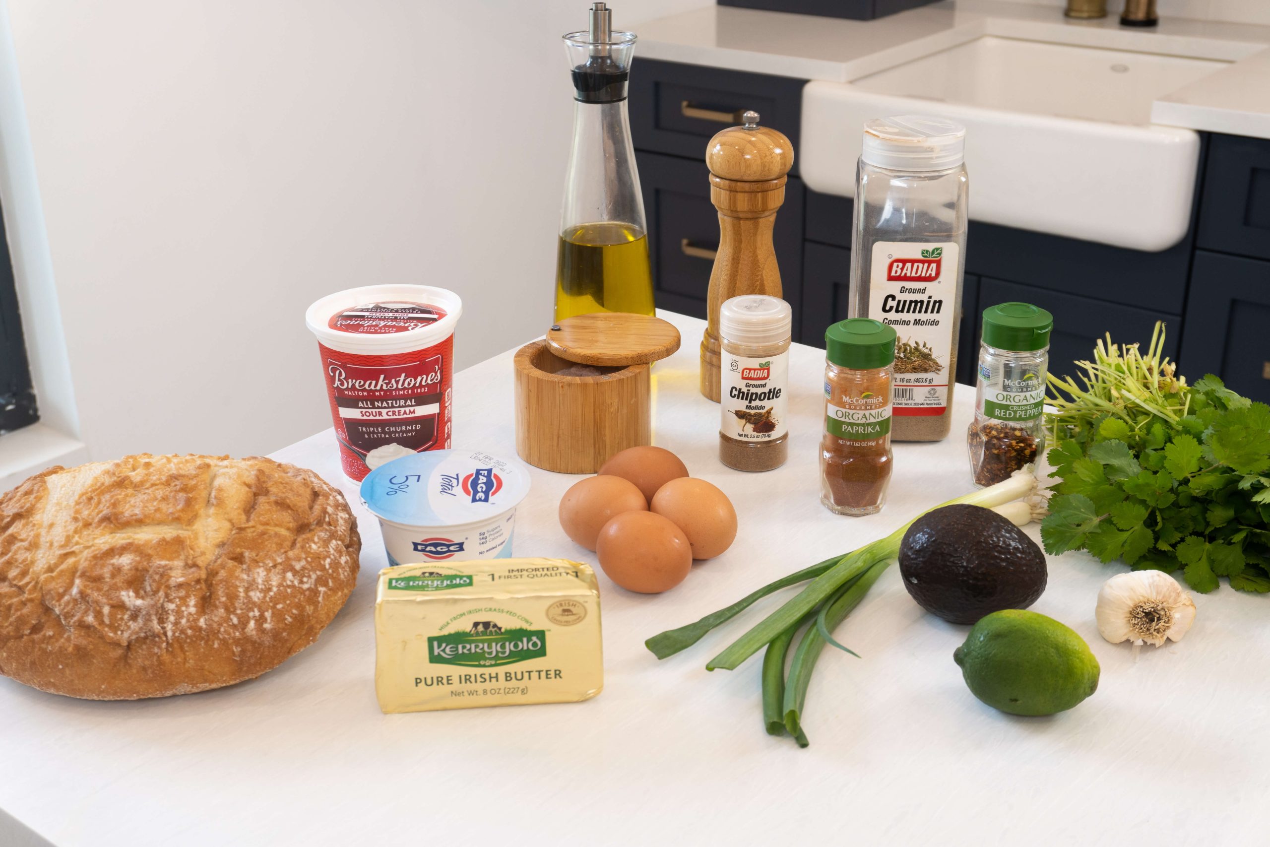 ingredients needed for the latin turkish eggs 