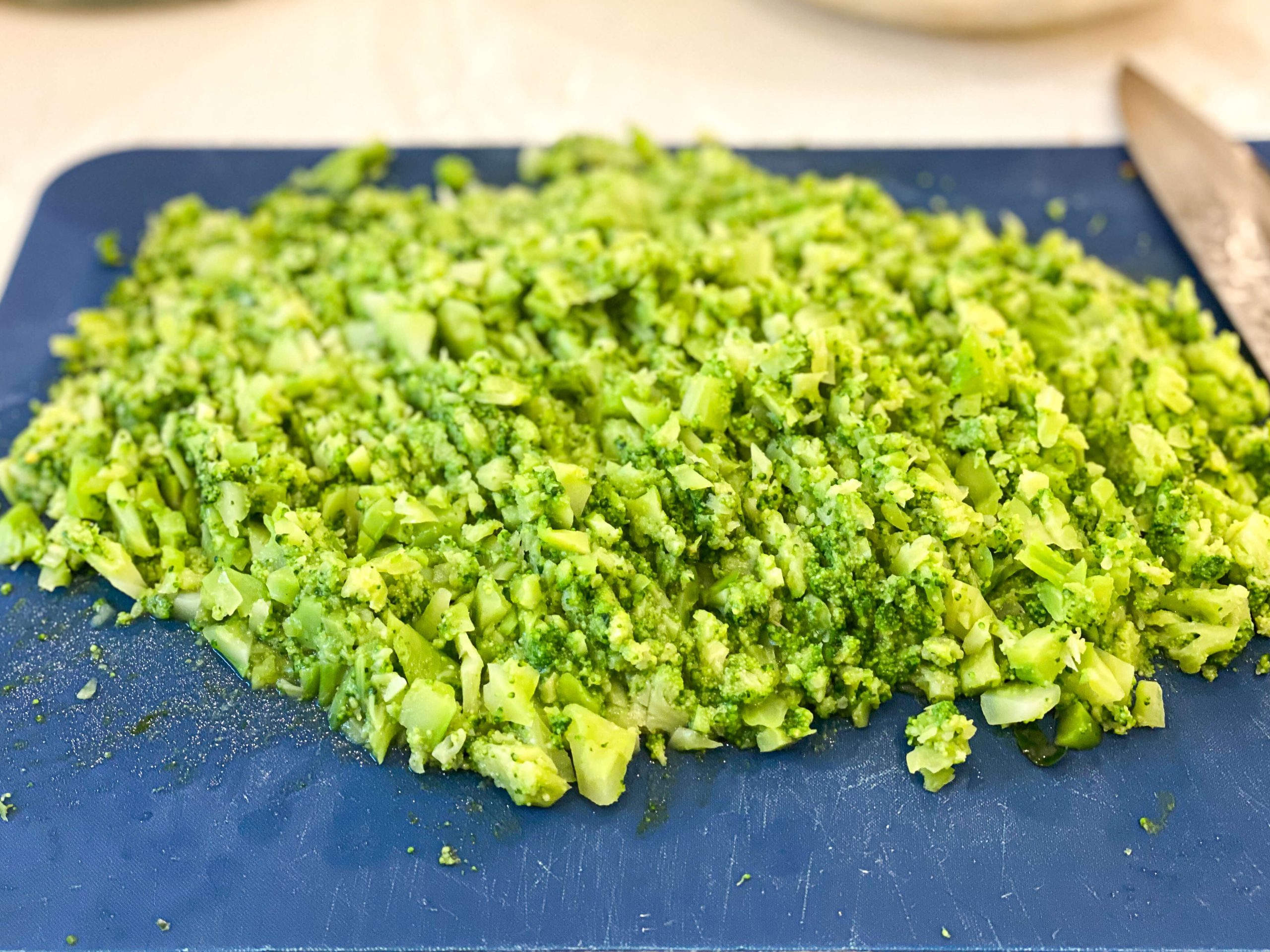 finely chopped cooked broccoli 